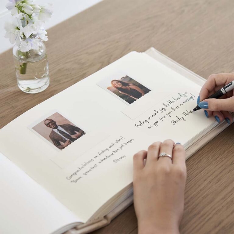 Gästebuch Hochzeit Mit Leineneinband – 80 Seiten, Polaroid-Fotoalbum Für Feiern & Babypartys