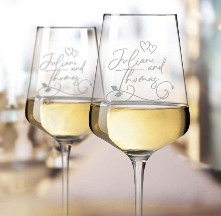 Gravierte Glaser Hochzeit