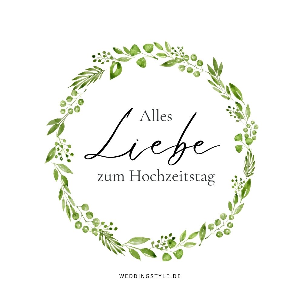 Alles Liebe zum Hochzeitsjubiläum