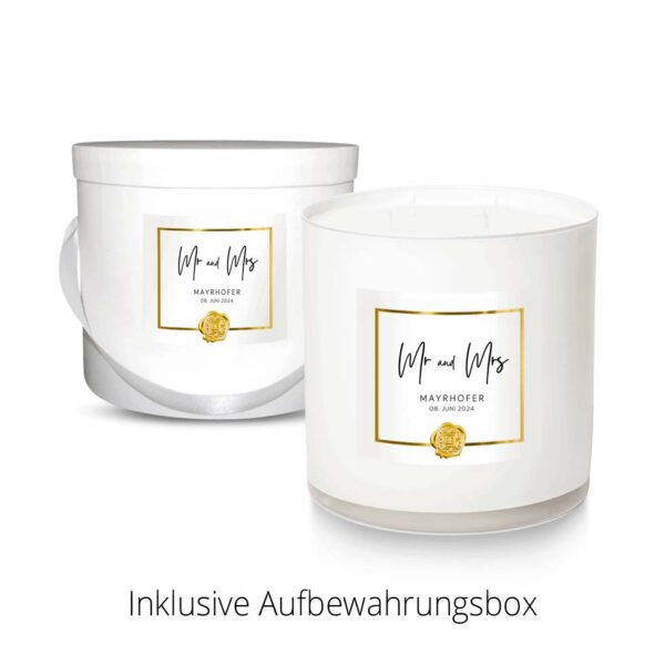 Ewige Kerze im Glas "Mr. & Mrs." Gold | Personalisiert Ewige Kerze im Glas "Mr. & Mrs." Gold | Personalisiert – Bild 7