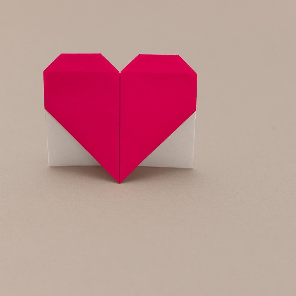 Origami Herz falten