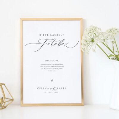 Fotobox Schild elegant