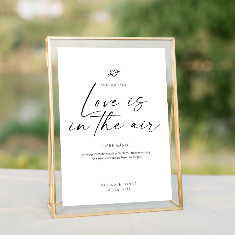 Seifenblasen Auzug Schild modern zum Selbstgestalten