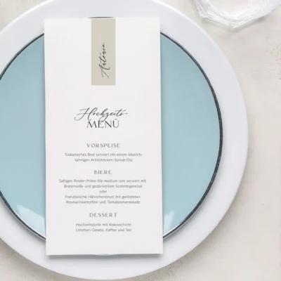 Menükarte Getränkekarte Farbe variabel