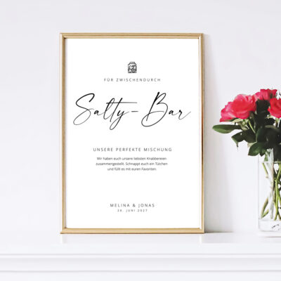 Salty Bar Schild Hochzeit modern individuell gestalten