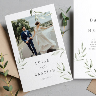 Dankeskarte Olivenzweig