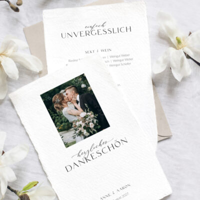 Moderne Kalligrafie Dankeskarte