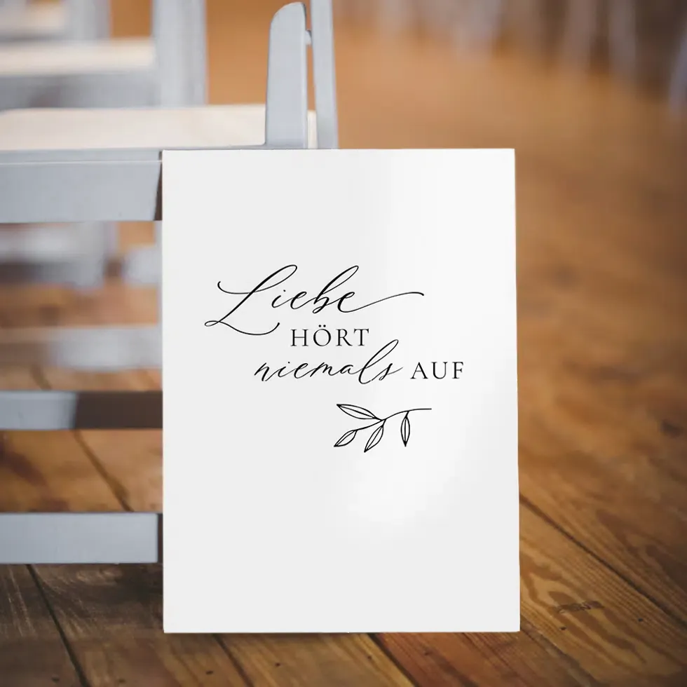 Individuelles Dekoschild Trauung modern Dekoschilder Trauung Kalligraphie