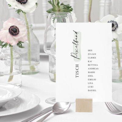 Gruppentischkarten Tischnamen kreativ