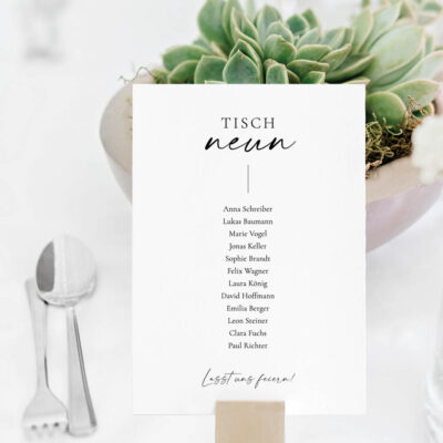 Gruppentischkarten Classic gestalten