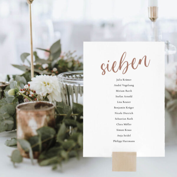 Gruppentischkarten Handschrift variabel Gruppentischkarten variabel