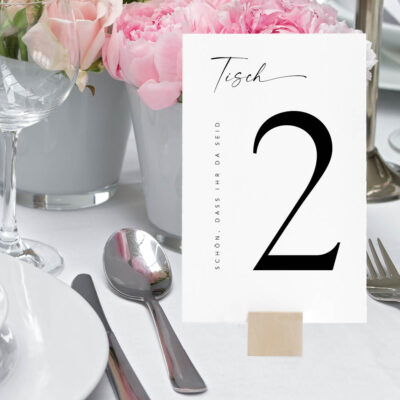 Tischnummer Vorlage PDF selber machen