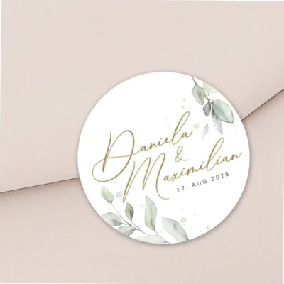 Aufkleber Eukalyptus Hochzeit