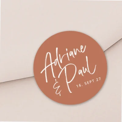 Aufkleber Hochzeit Farbe personalisierbar