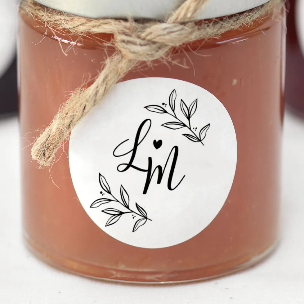 Aufkleber Logo Herz Zweig