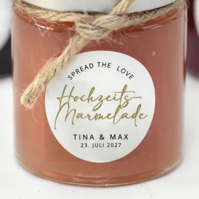 Aufkleber Hochzeitsmarmelade