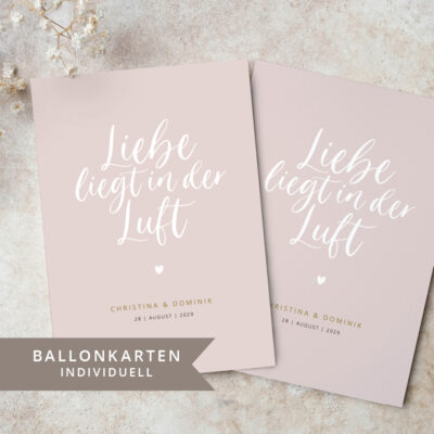 Ballonkarten Hochzeit individuell gestalten