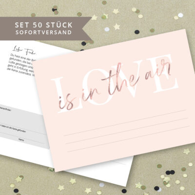 Ballonflugkarten Set Hochzeit Love is in the Air