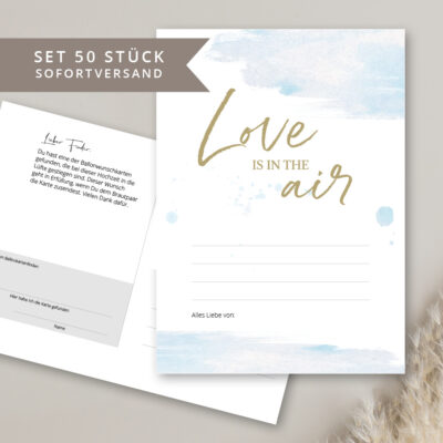 Ballonflugkarten Hochzeit Love is in the Air