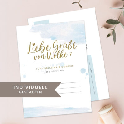 Wolke 7 Wunschkarten Ballonkarten Hochzeit