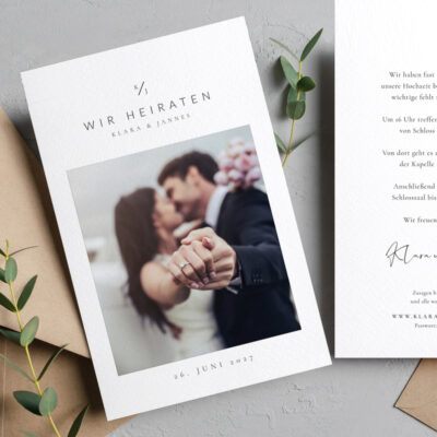 Hochzeitseinladung Foto Polaroid modern