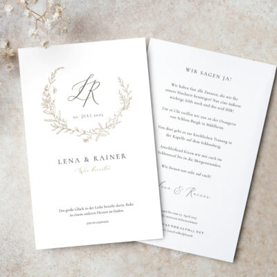 Hochzeitseinladung Vintage elegant