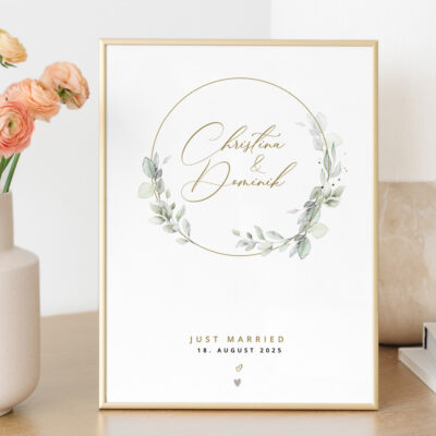 Hochzeitsposter Eukalyptus