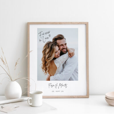 Hochzeitsposter Foto personalisiert