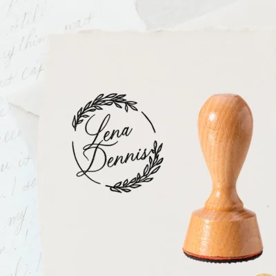 Hochzeitsstempel Blätterkranz