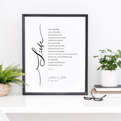 Poster Hochzeit Liebe Spruch
