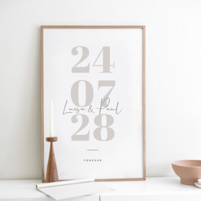 Poster Hochzeitsdatum