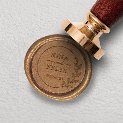 Siegel Hochzeitslogo Zweig Datum