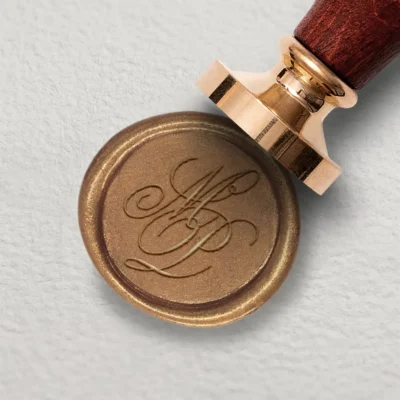 Siegelstempel Initialen Schnörkel