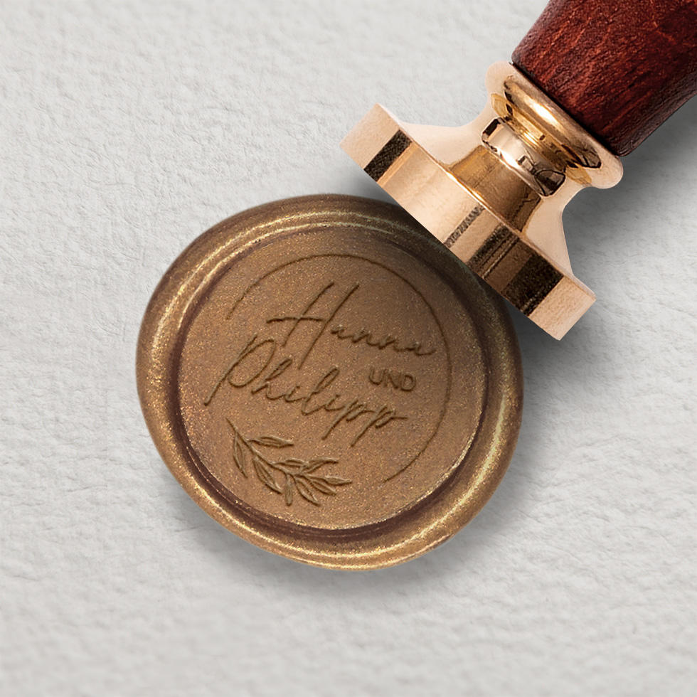 Siegelstempel “Olivenzweig” Siegelstempel modern Namen Olivenzweig