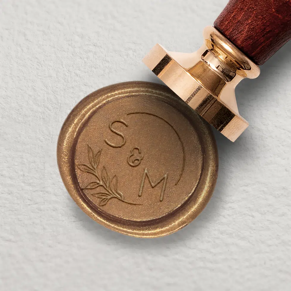 Siegelstempel modern style Initialen