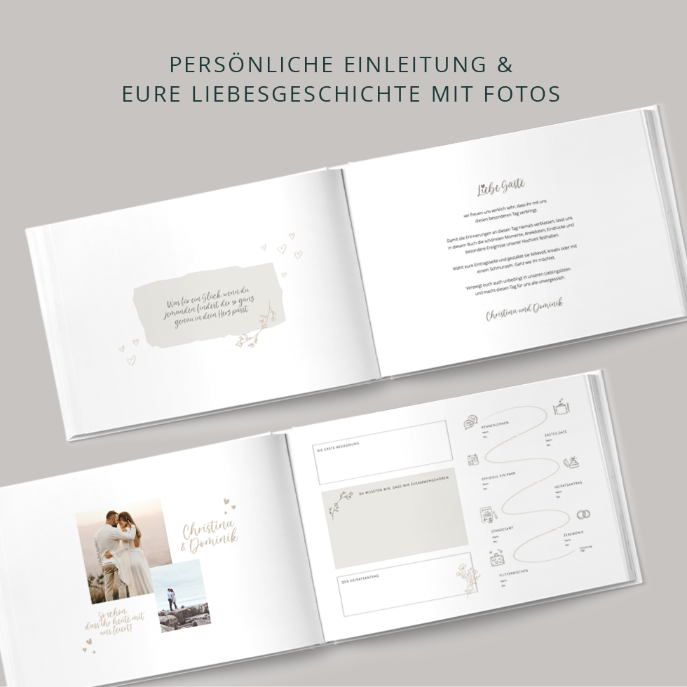 Gästebuch individuell Fotos Einleitung