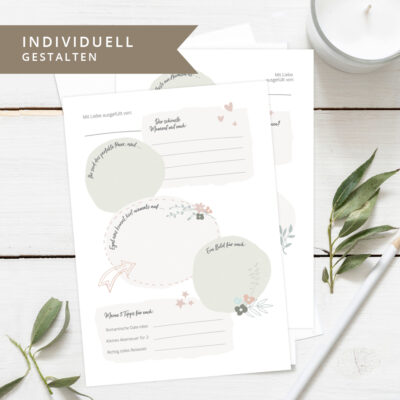 Gästebuchkarten individuell gestalten