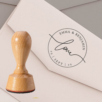 Stempel Hochzeit Logo Love