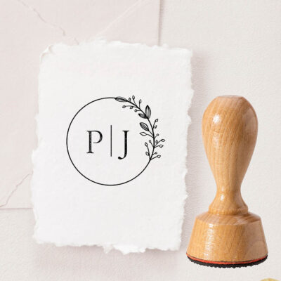 Stempel Hochzeit Initialen elegant