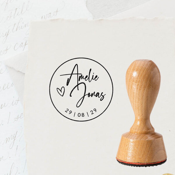 Stempel Hochzeit Initialen Datum