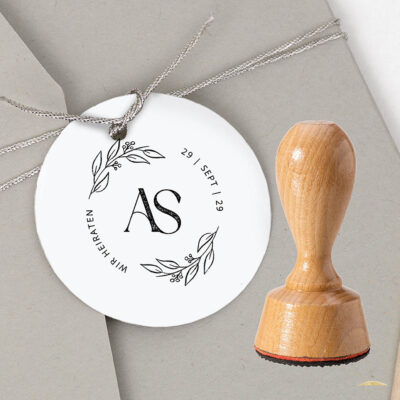Stempel Hochzeit Logo elegant Namen