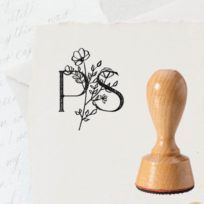 Hochzeitsstempel Initialen verspielt