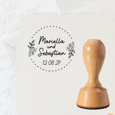 Stempel Hochzeit personalisiert gestalten