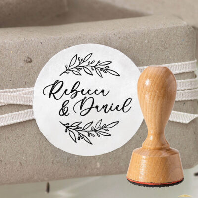 Stempel Hochzeit rustikal Eukalyptus