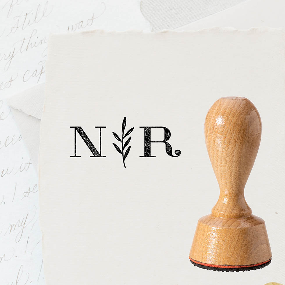 Stempel Hochzeit Initialen modern-elegant Stempel Initialen Hochzeit elegant