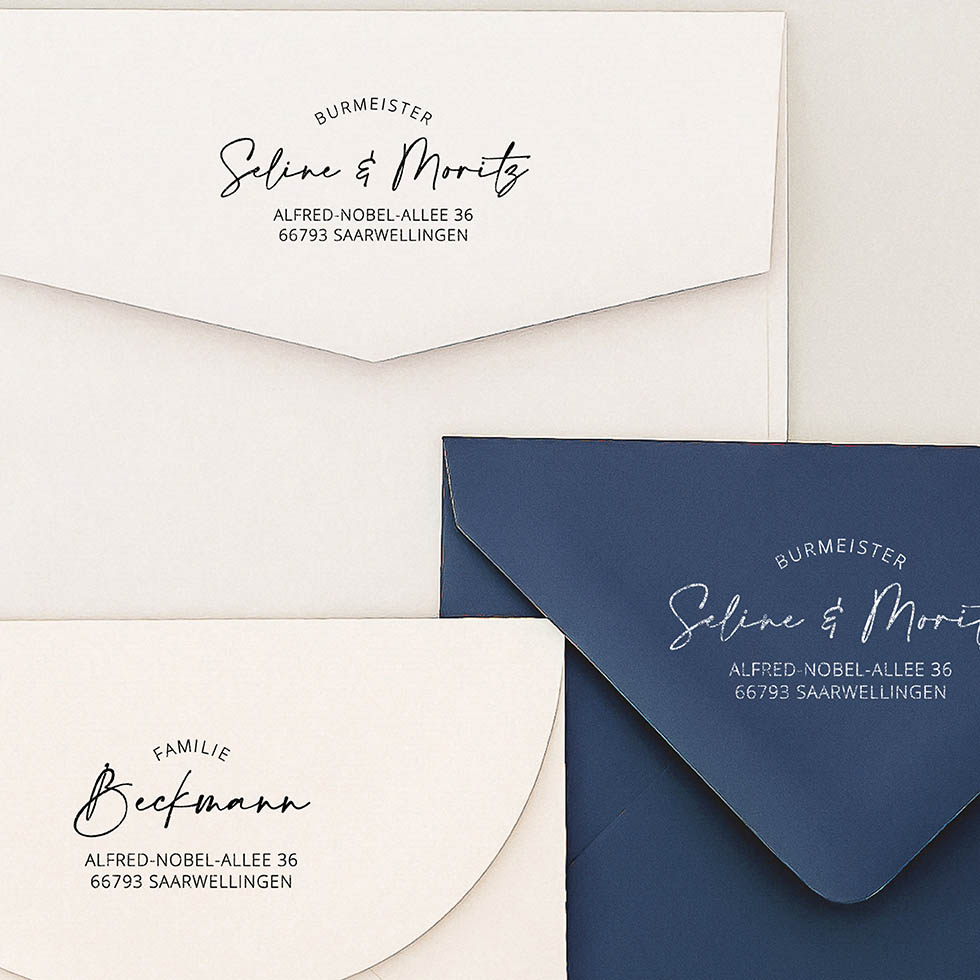 Adressstempel selbst individuell gestalten Adressstempel gestalten individuell
