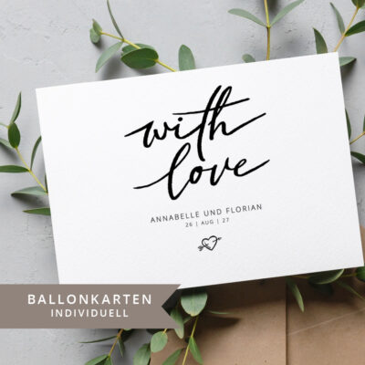 Ballonkarte with Love gestalten