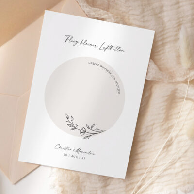 Ballonkarten Wünsche Vintage