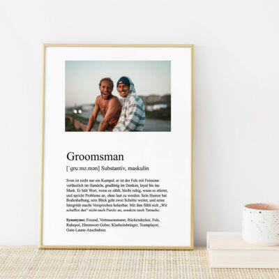 Groomsmen Geschenk Poster individuell