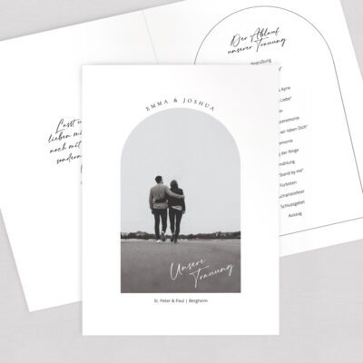 Kirchenheft Umschlag Bogen Foto